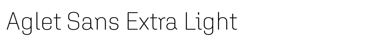 Aglet Sans Extra Light